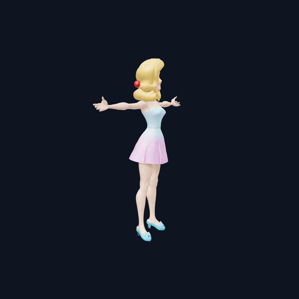 Blonde Animated Character model pack